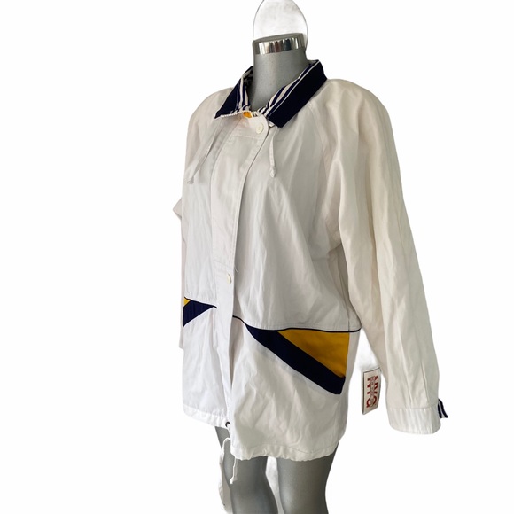 Vintage Jacket Windbreaker Casual Preppy Long Zipper & Buttons 90’s Y2K  Classic - Picture 9 of 12